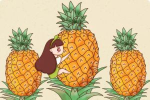 奶奶用1个吃剩的菠萝头，竟种出了3个大菠萝，邻居都羡...